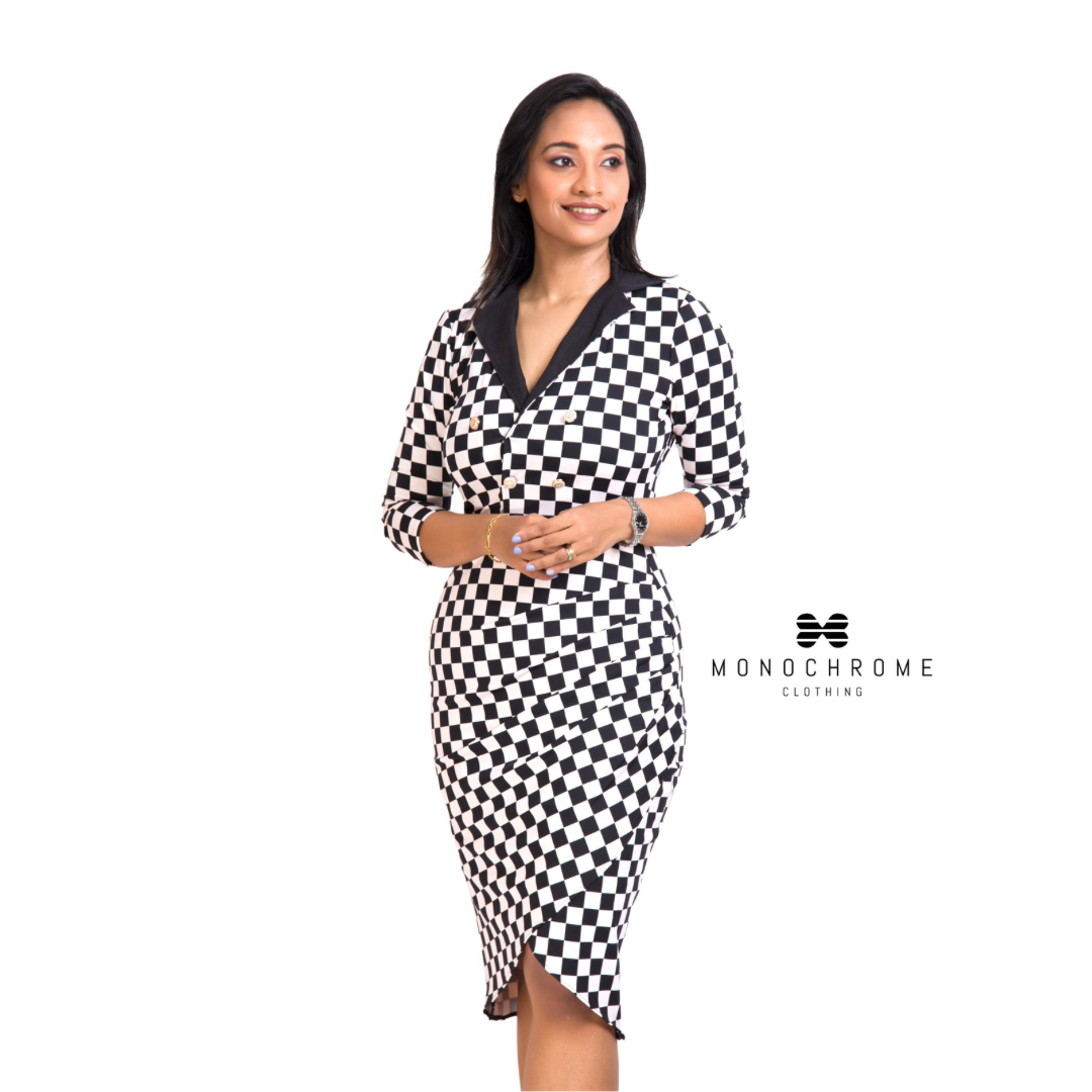 Checked Blazer Dress